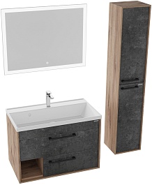 Grossman Пенал подвесной Реал 30 веллингтон/бетон – фотография-3